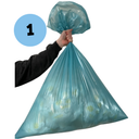 Step1: A sturdy, transparent waste bag with used diapers.