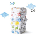 A pile of every Woosh diaper. Size 1-6