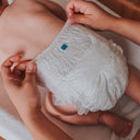 Cute baby in a Woosh diaper pants size 4